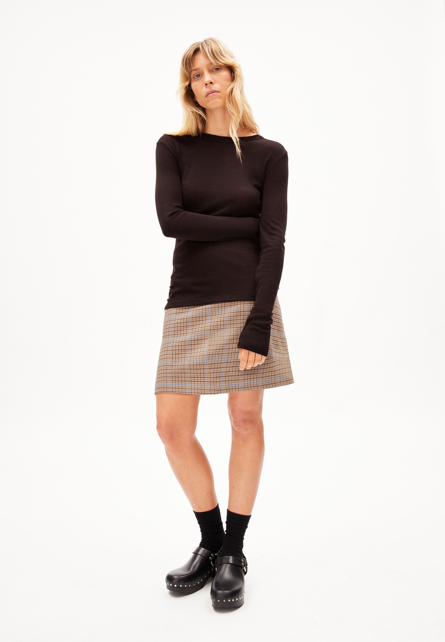 ARMEDANGELS Longsleeve Mariaa Annaa Rock, Minirock, Erwachsener, Person, Frau