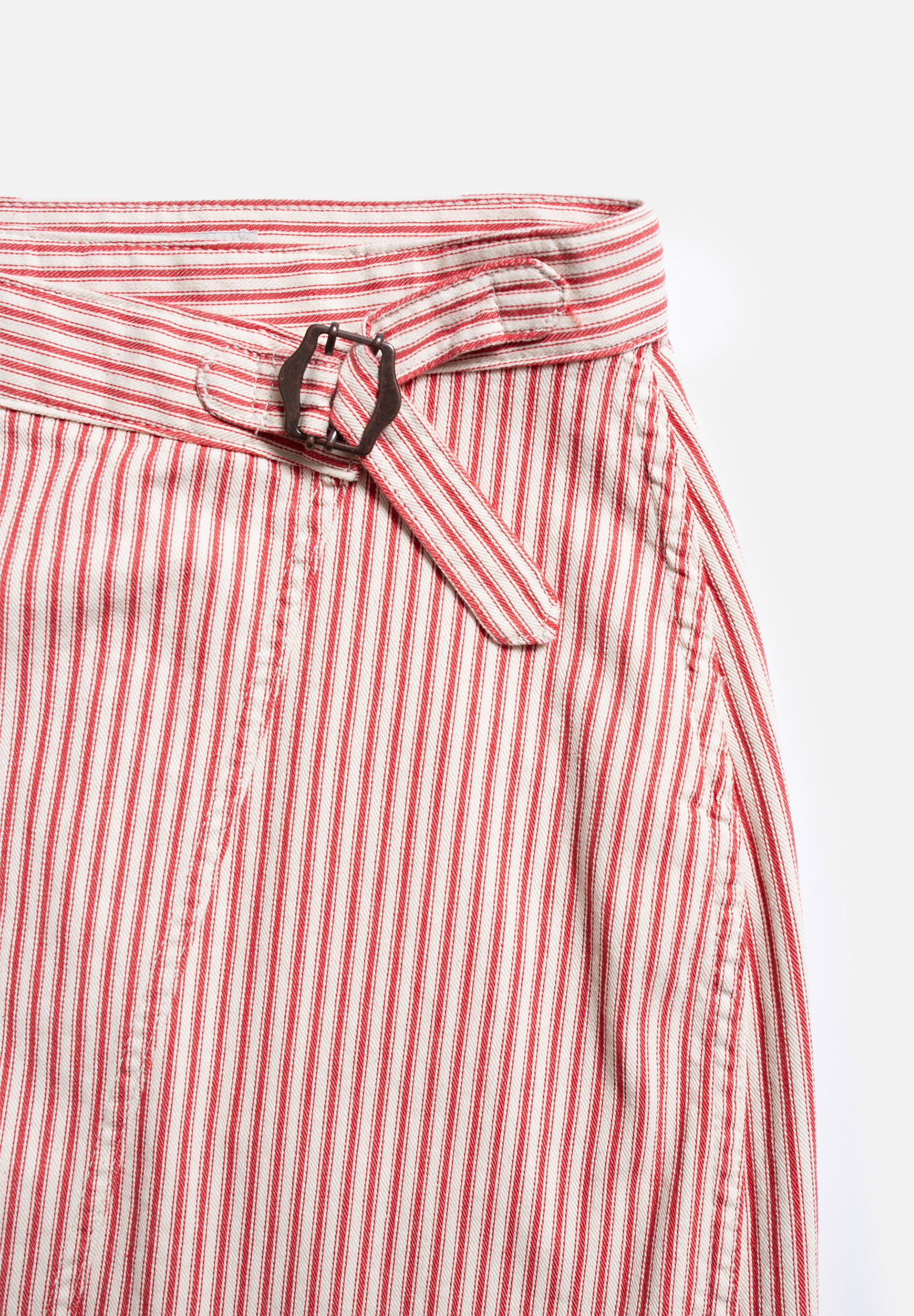 NUDIE JEANS Denim Skirt Irma Striped red/white S