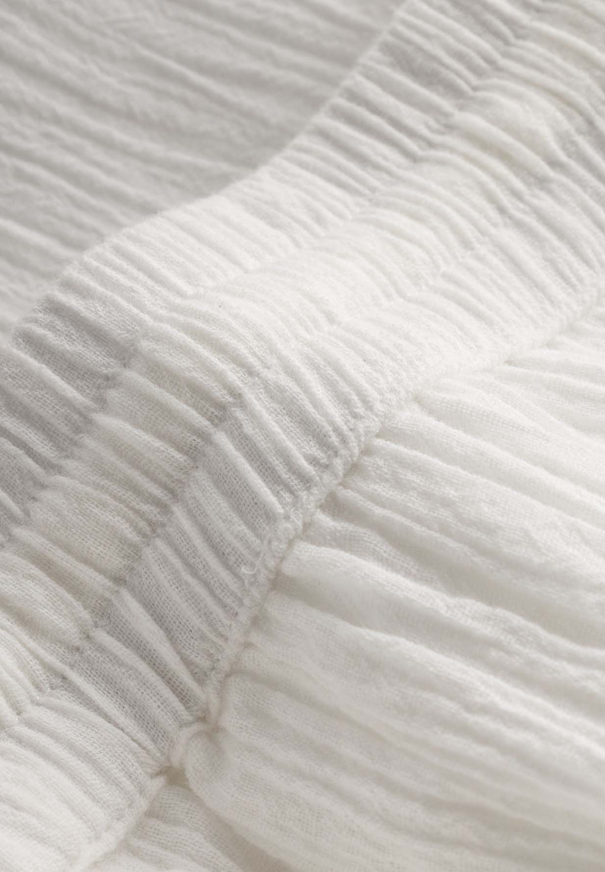 KNOWLEDGECOTTON APPAREL Cotton Crepe Elastic Waist Pants snow white XL