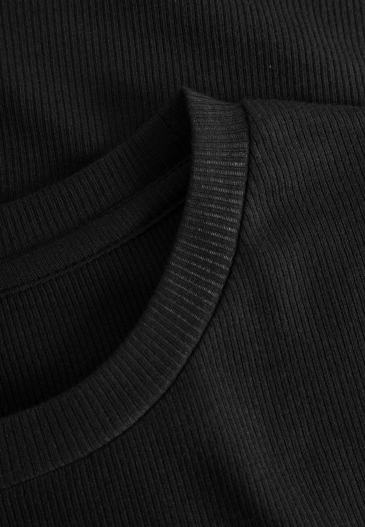 KNOWLEDGECOTTON APPAREL Rib T-Shirt black jet XL
