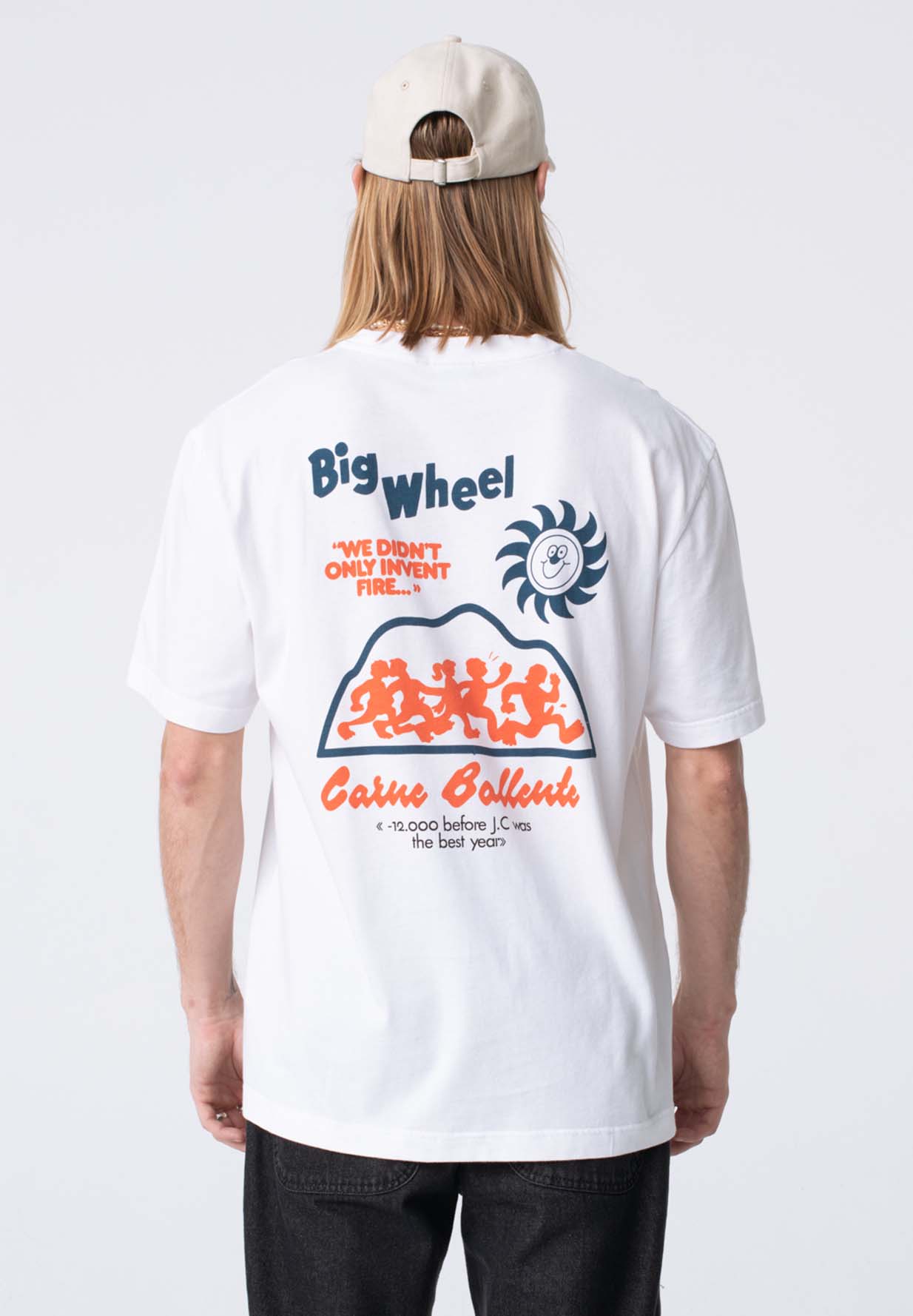 CARNE BOLLENTE T-Shirt Big Wheel white M