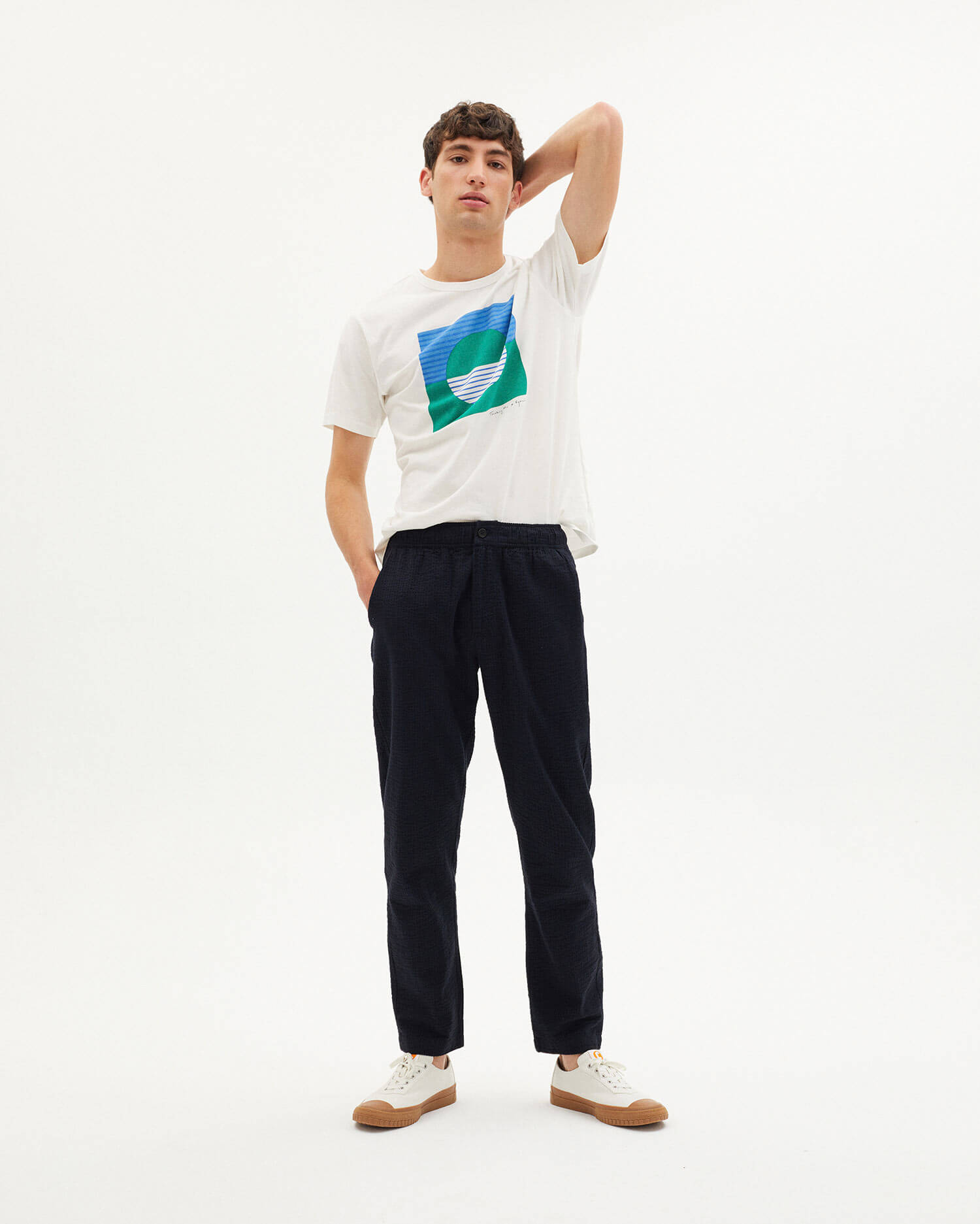 THINKING MU Hose Travel Pants Seersucker THINKING MU Hose Travel Pants Seersucker