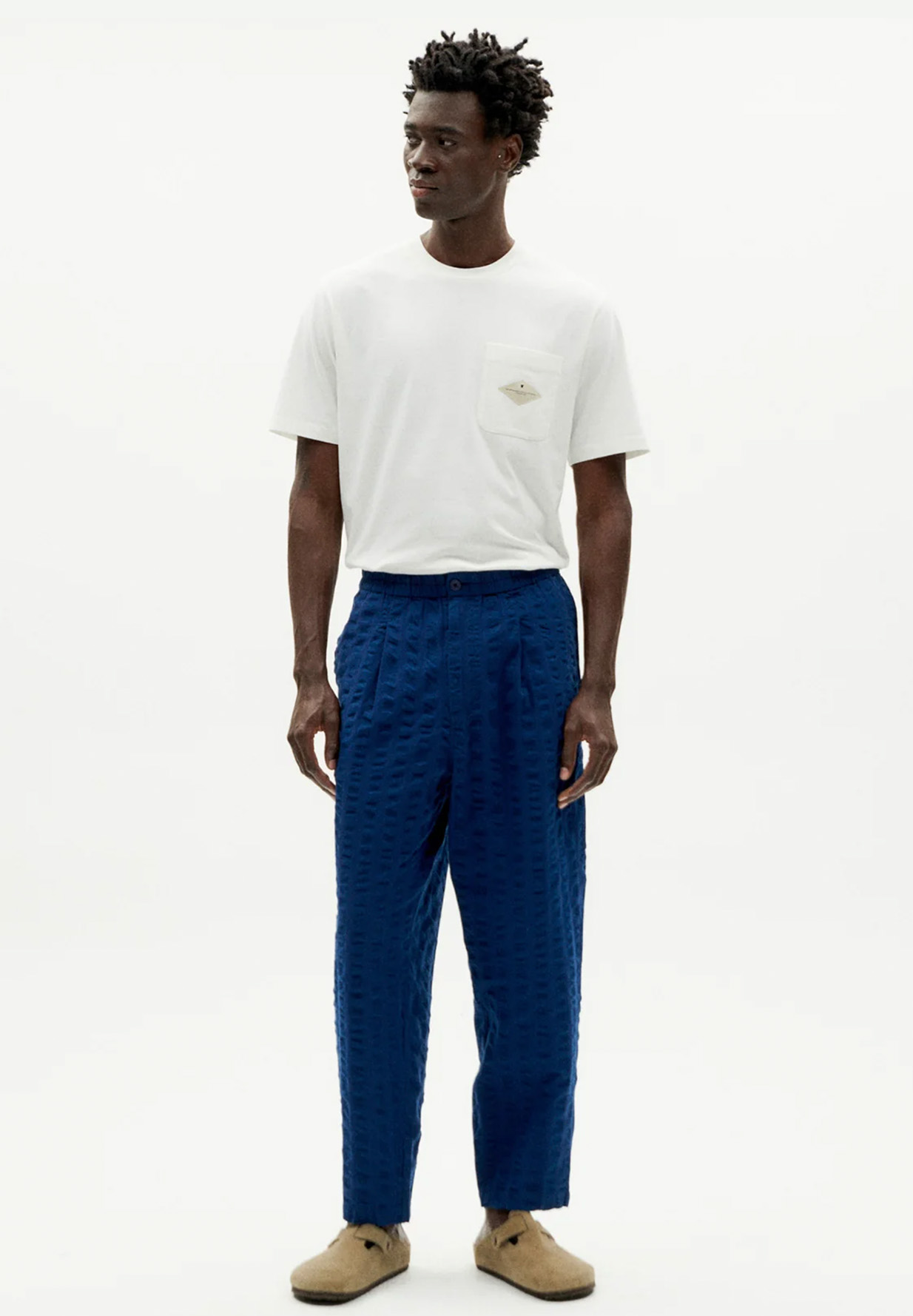 THINKING MU Luc Pants Big Seersucker THINKING MU Luc Pants Big Seersucker