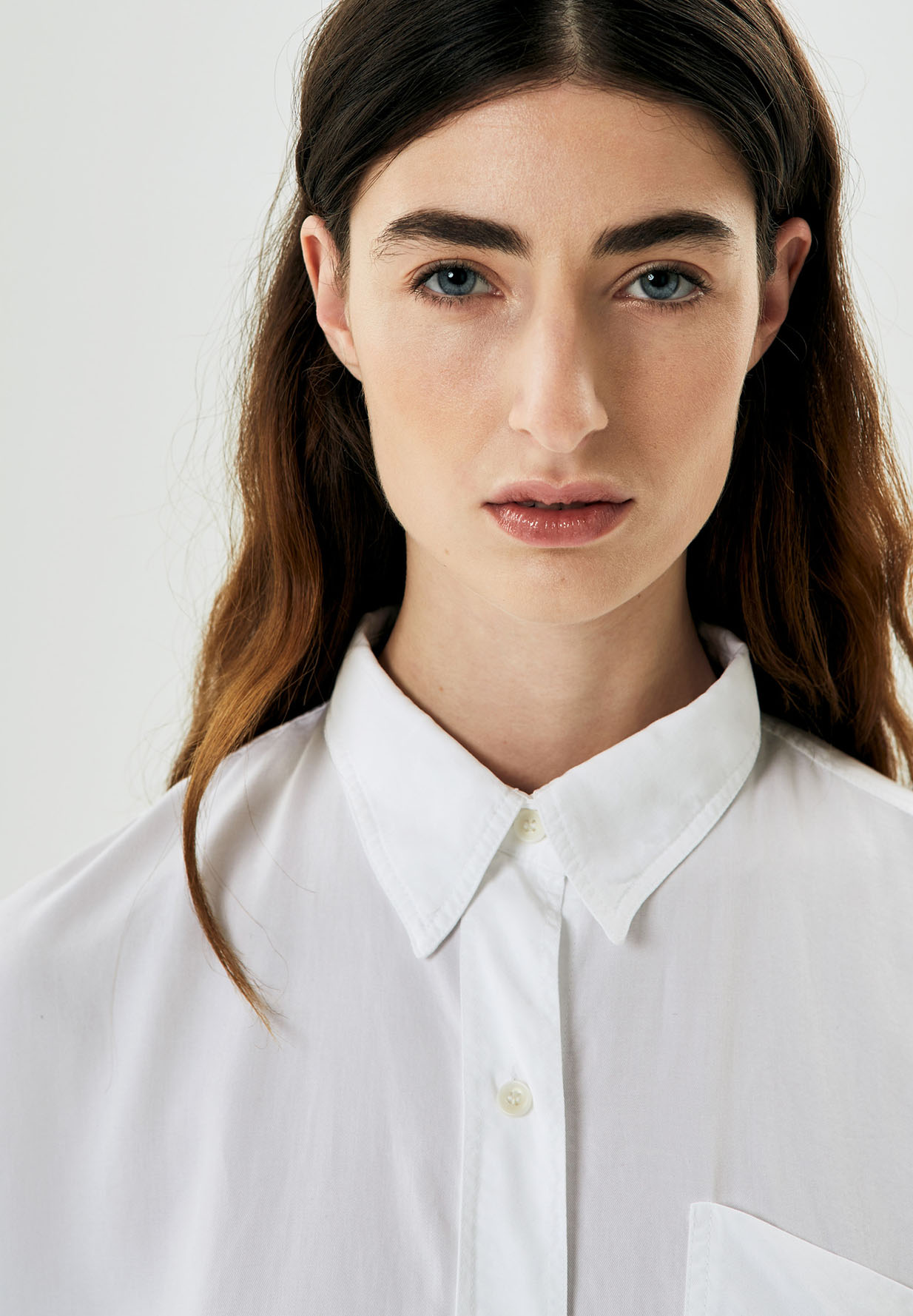 NINE TO FIVE Short Shirt Aver white NINE TO FIVE Short Shirt Aver white