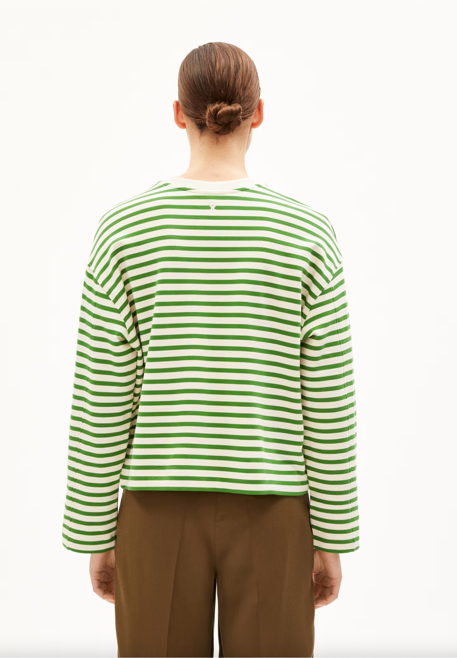 ARMEDANGELS Sweatshirt Frankaa Maarlen Stripe undyed-ivy green XS