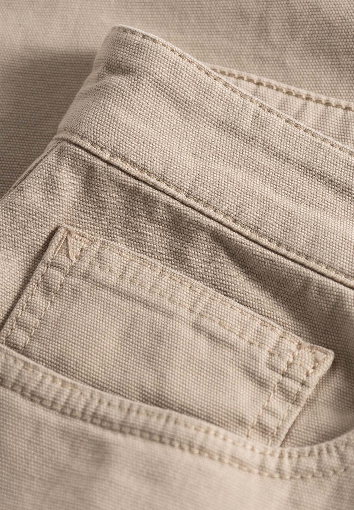 KNOWLEDGECOTTON APPAREL Loose 5-Pocket Canvas Twill Shorts light feather gray 33