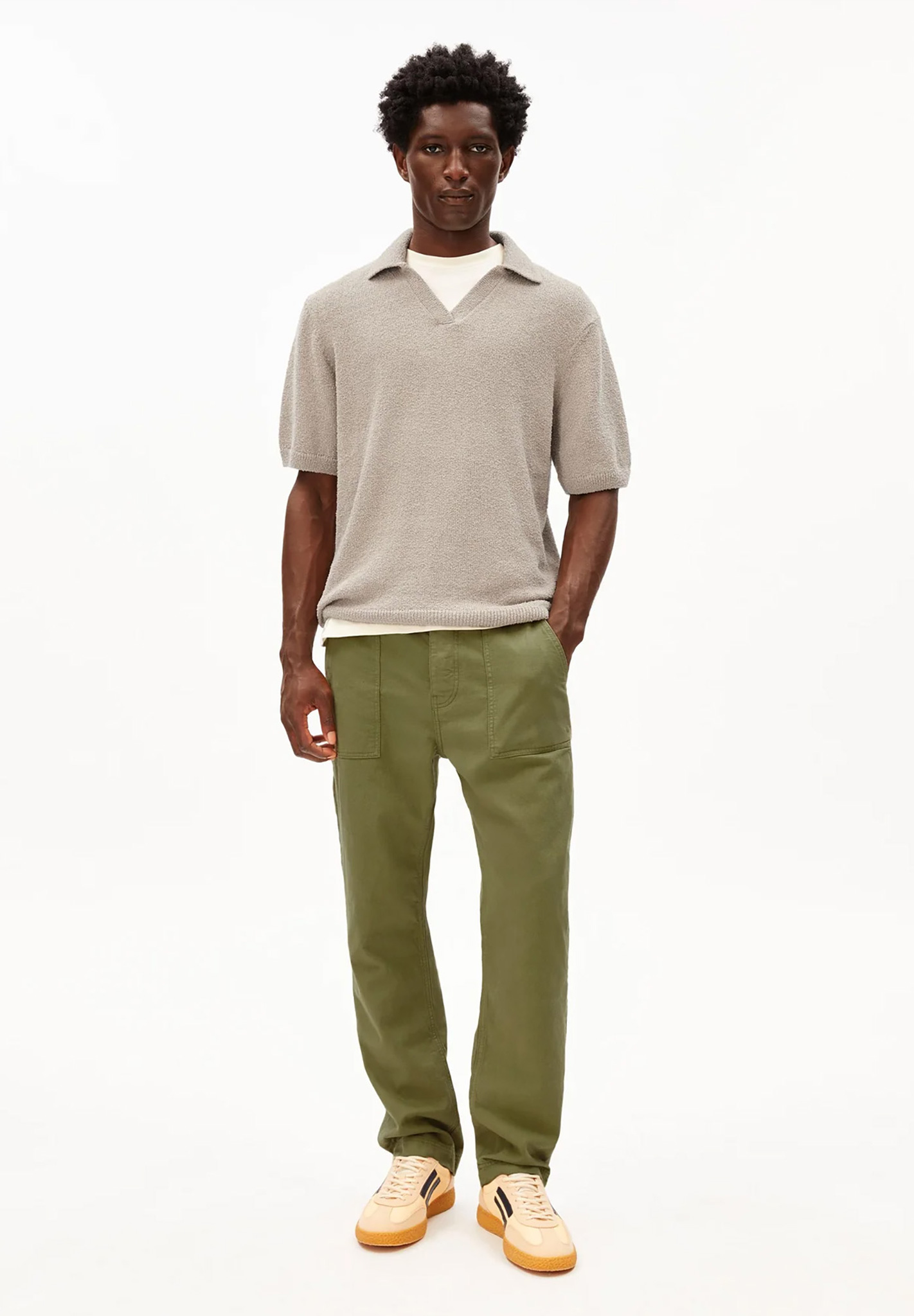 T-Shirt, Kurzarm-Polo, Strickpolo, Poloshirt, leichte Strickjacke