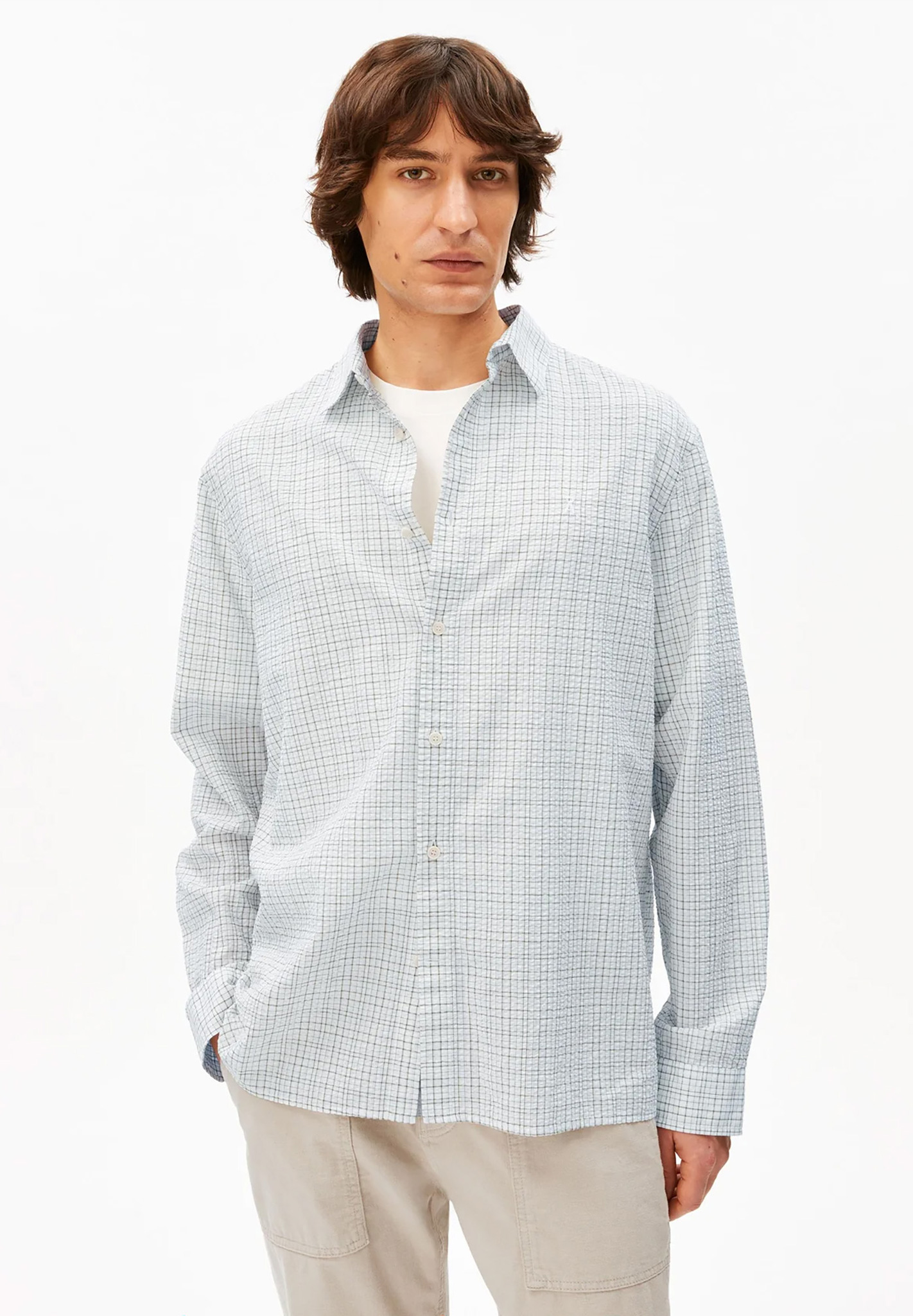 Hemd, Langarm, Kleid, Hemd, Mann, Person