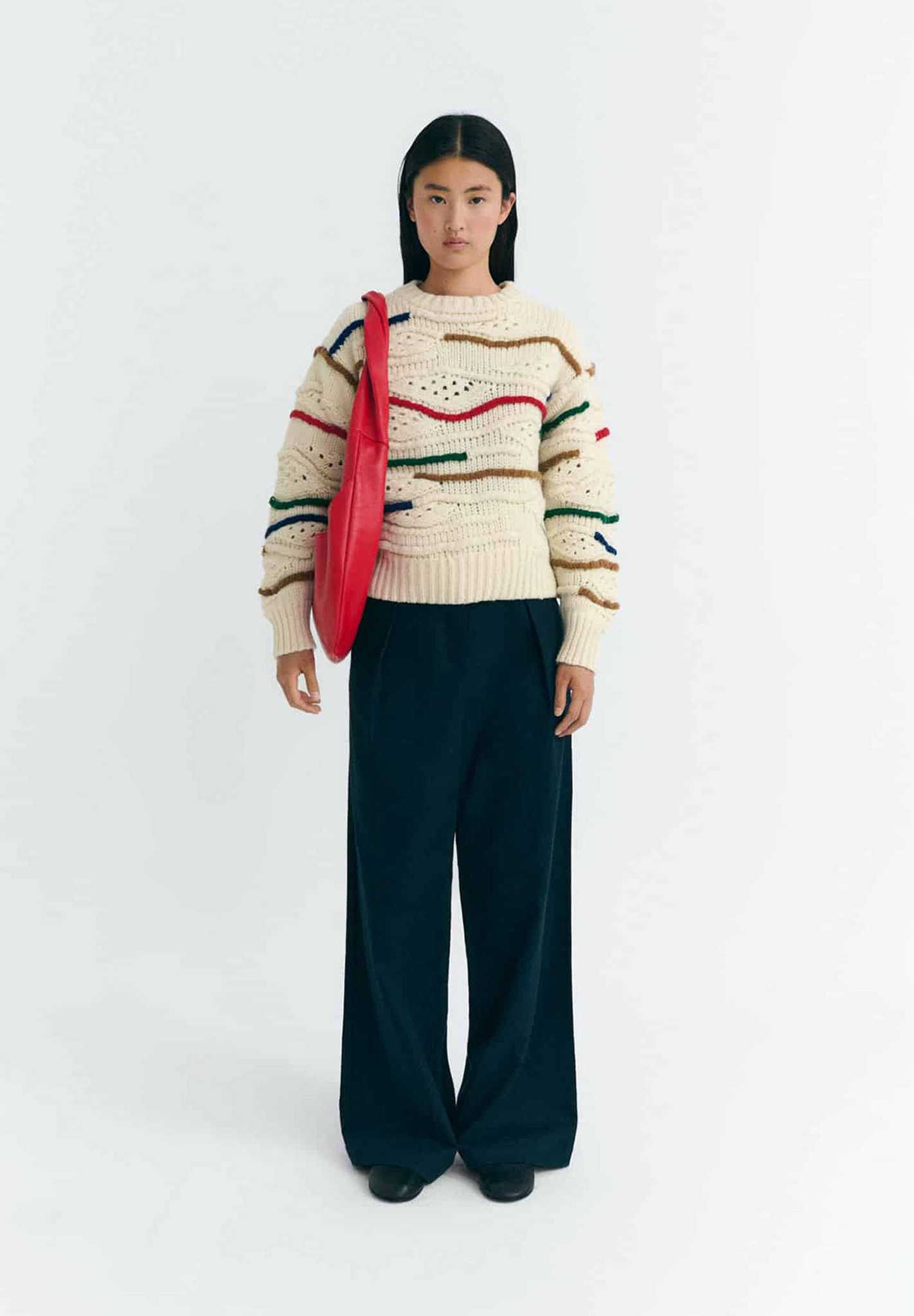 THINKING MU Knitted Sweater Candela Bekleidung, Strickwaren, Pullover, Hosen, Stehend