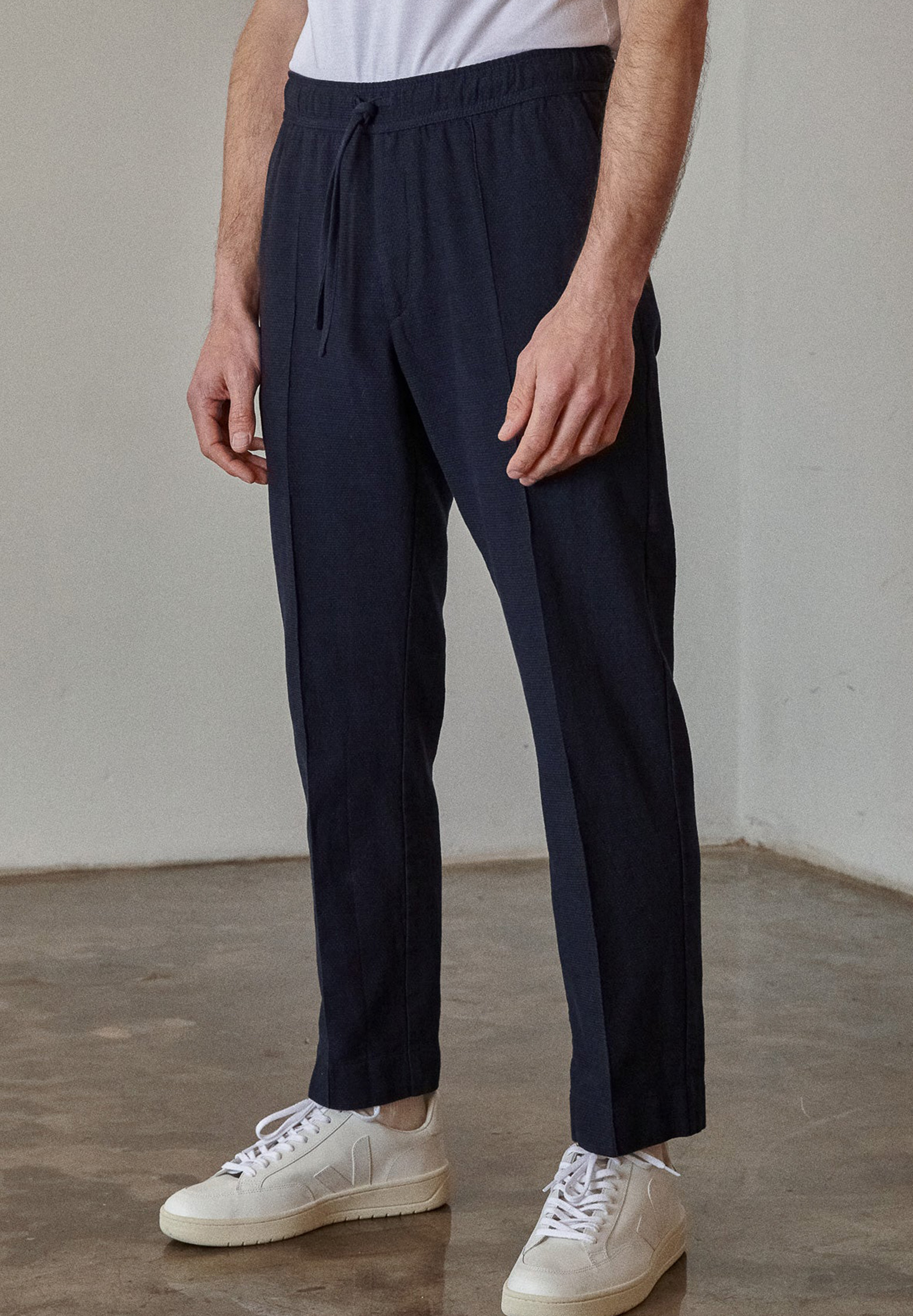ABOUT COMPANIONS Max Trousers navy tencel S