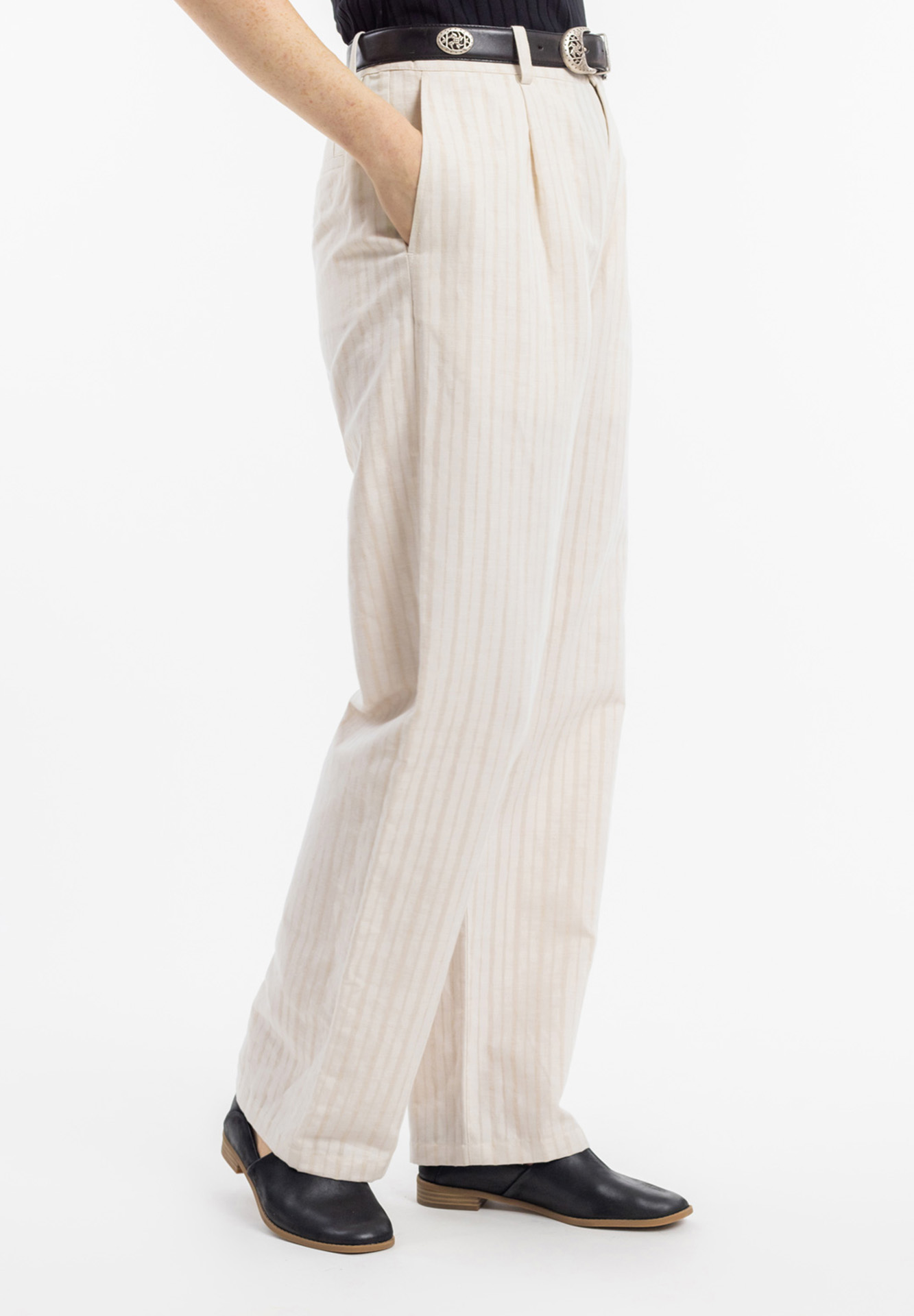 ROTHOLZ Womens Pantalone natural stripe XS
