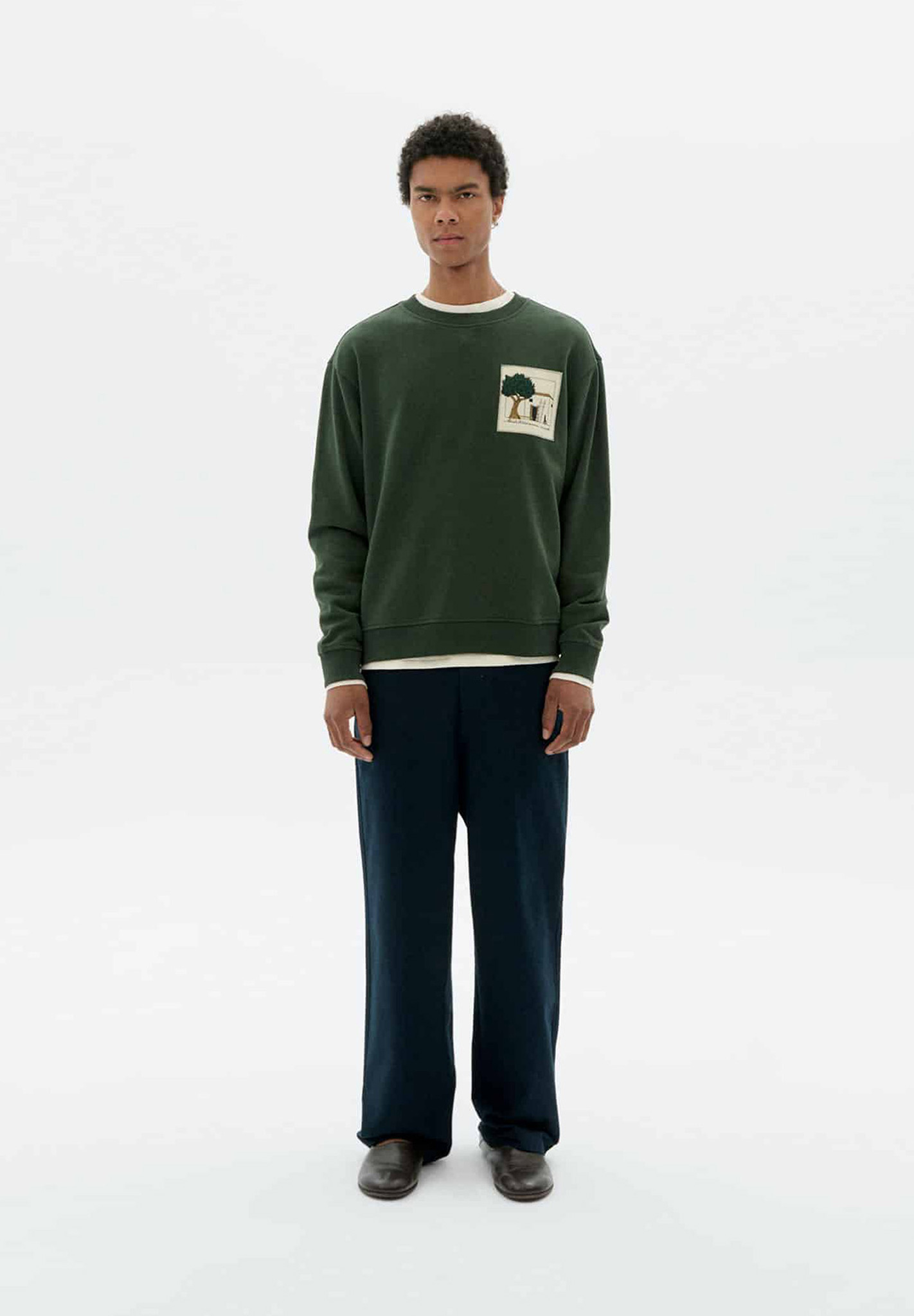 THINKING MU Sweatshirt Leon Langarm, Pullover, Sweatshirt, Person, Stehend