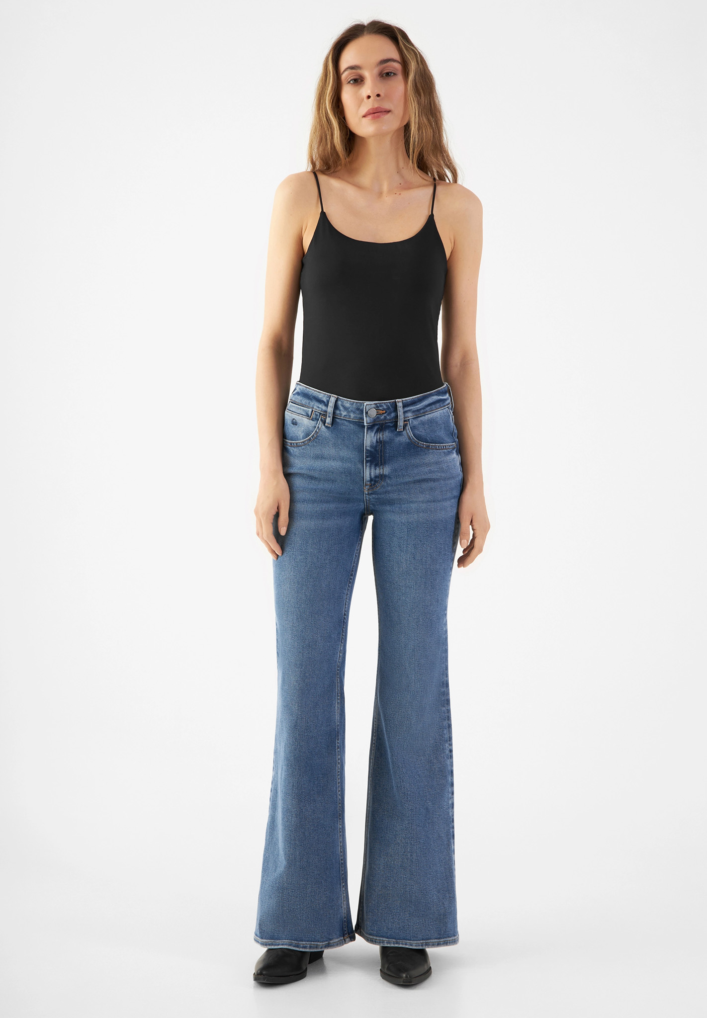 DAWN DENIM Jeans Celestial Slim Flared Hosen, Jeans, Erwachsener, Person, Frau