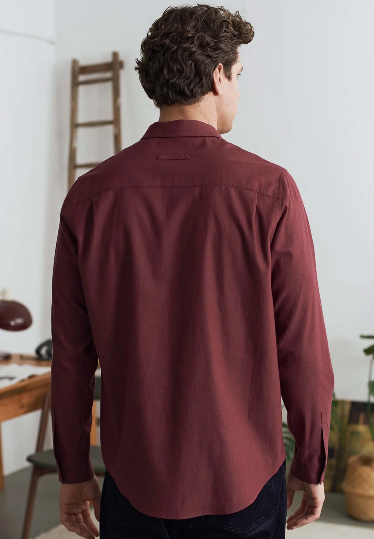 ABOUT COMPANIONS Simon Shirt eco silk Hülse, Langer Ärmel, Hemd, Mann, Person