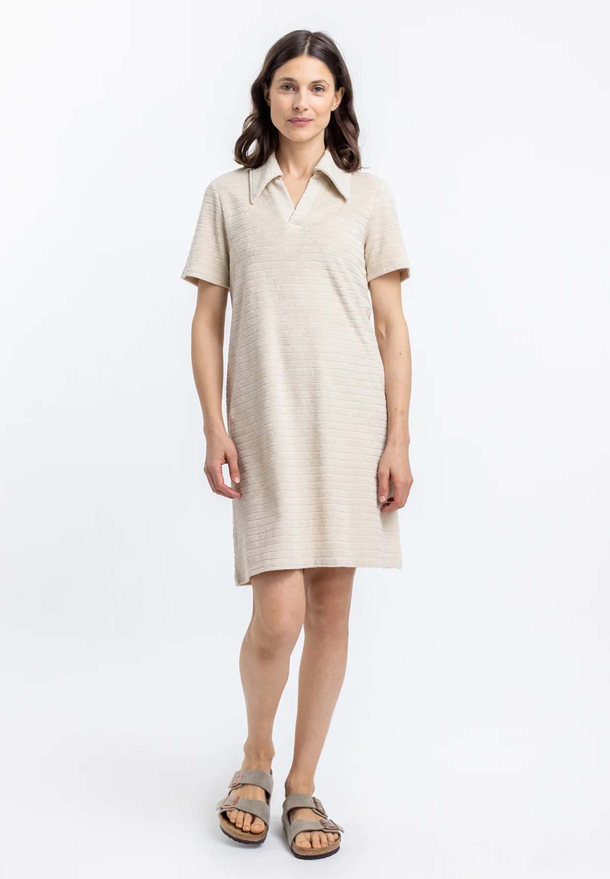 ROTHOLZ Terry Cotton Polo Dress summer sand S