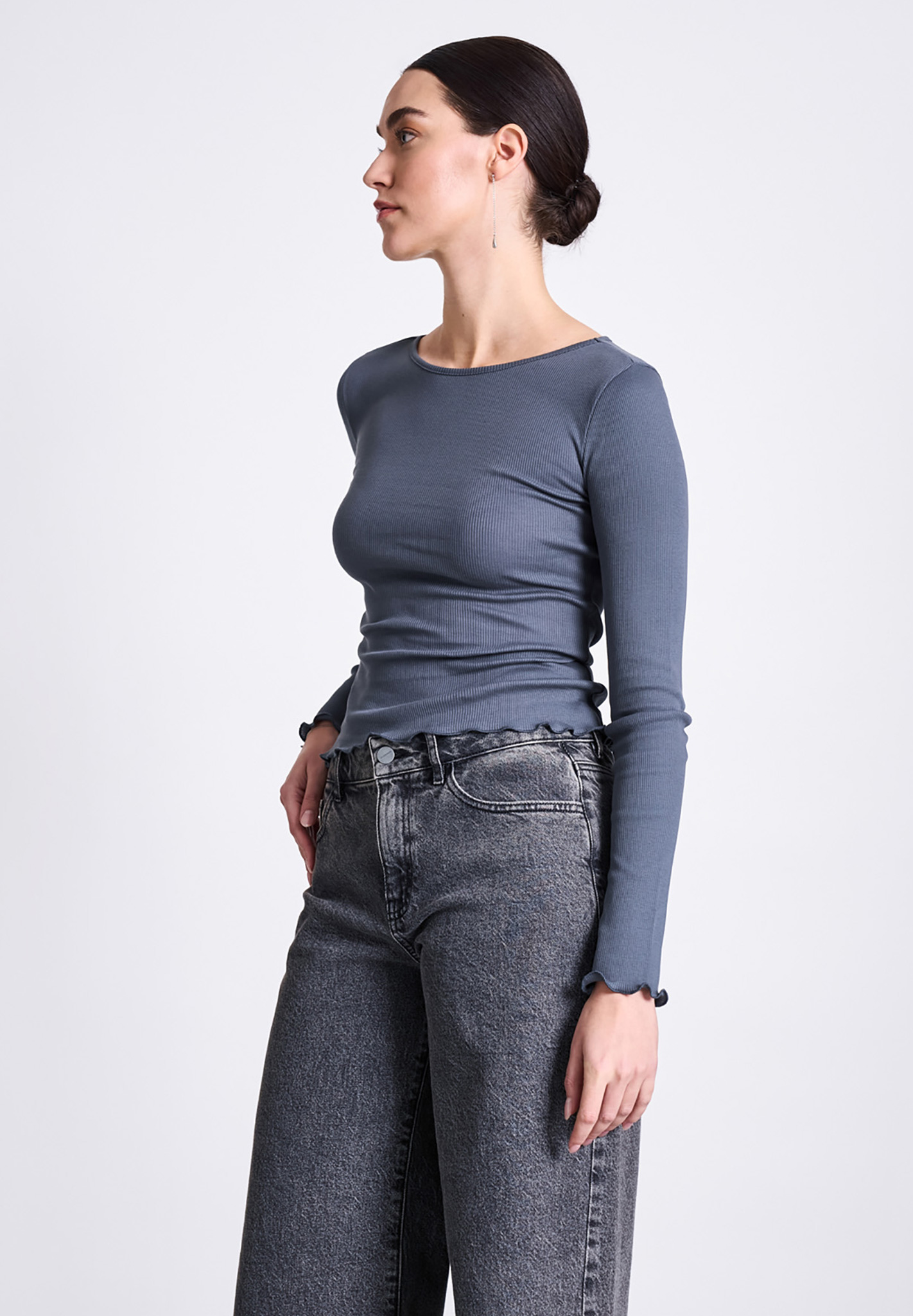 Langarm, Hosen, Jeans, Person, Frau