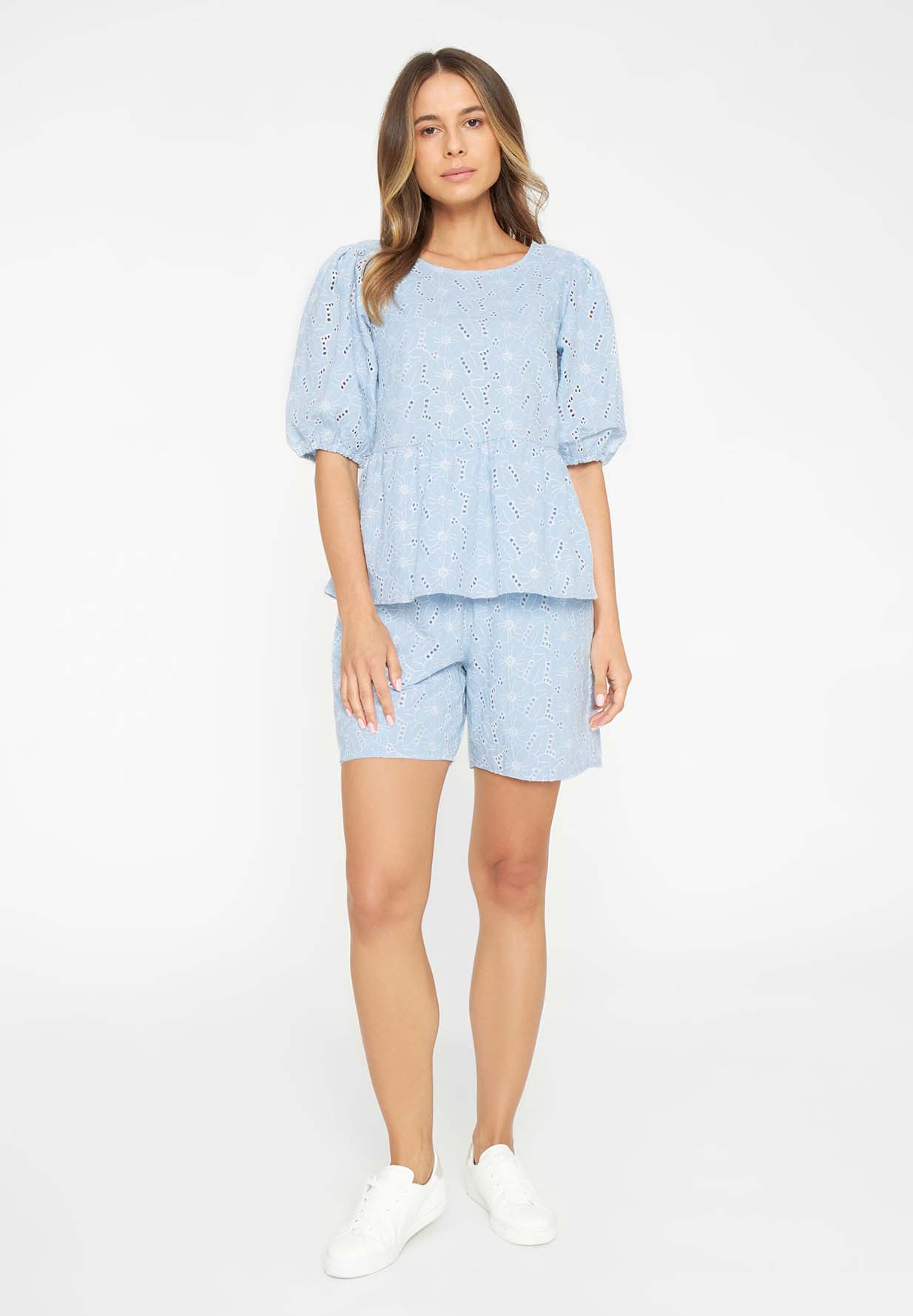 KNOWLEDGECOTTON APPAREL Bluse Lochspitze KNOWLEDGECOTTON APPAREL Bluse Lochspitze