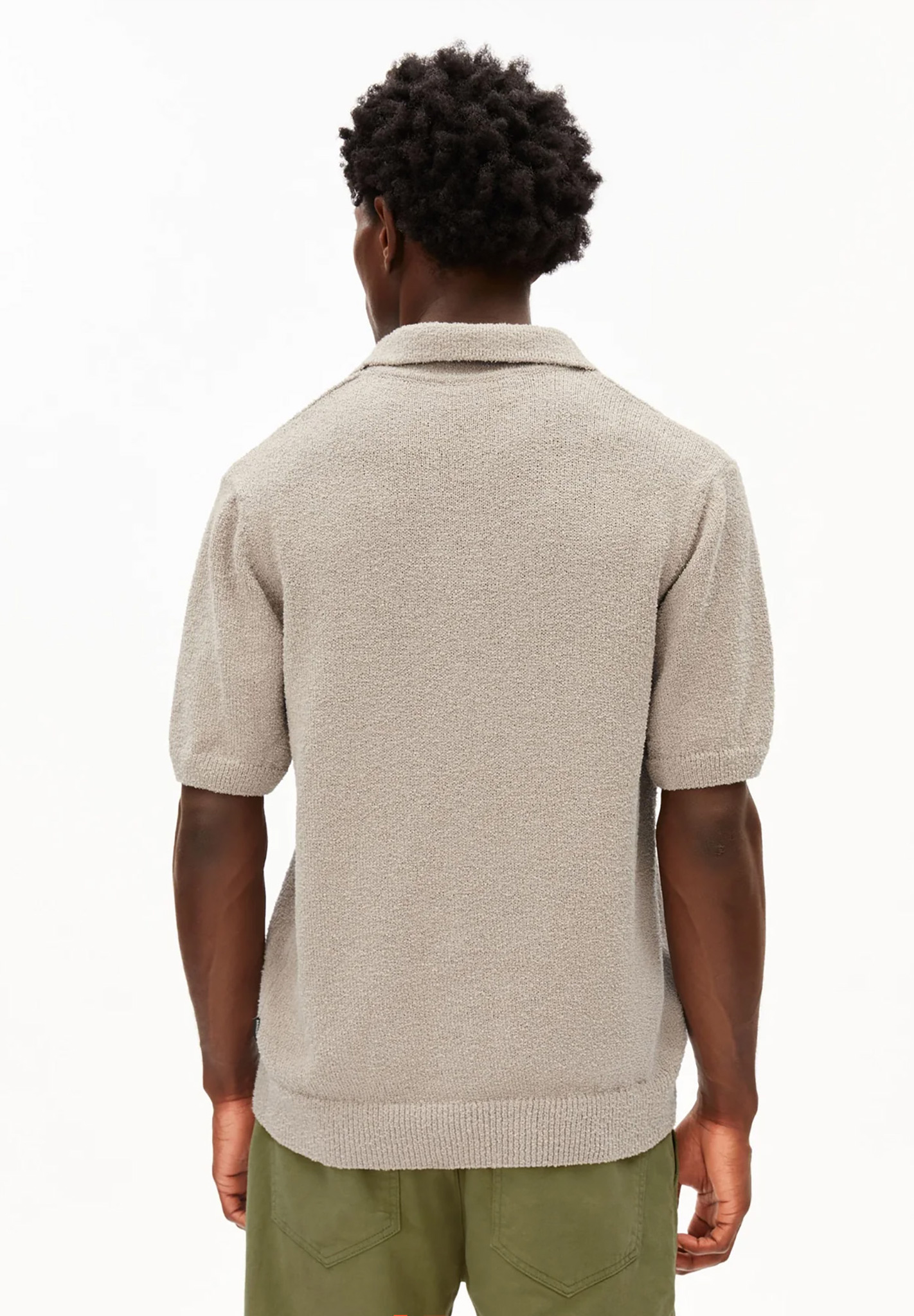 Knittop, Sommersweater, Beige, Kurze Ärmel, Rippstrick