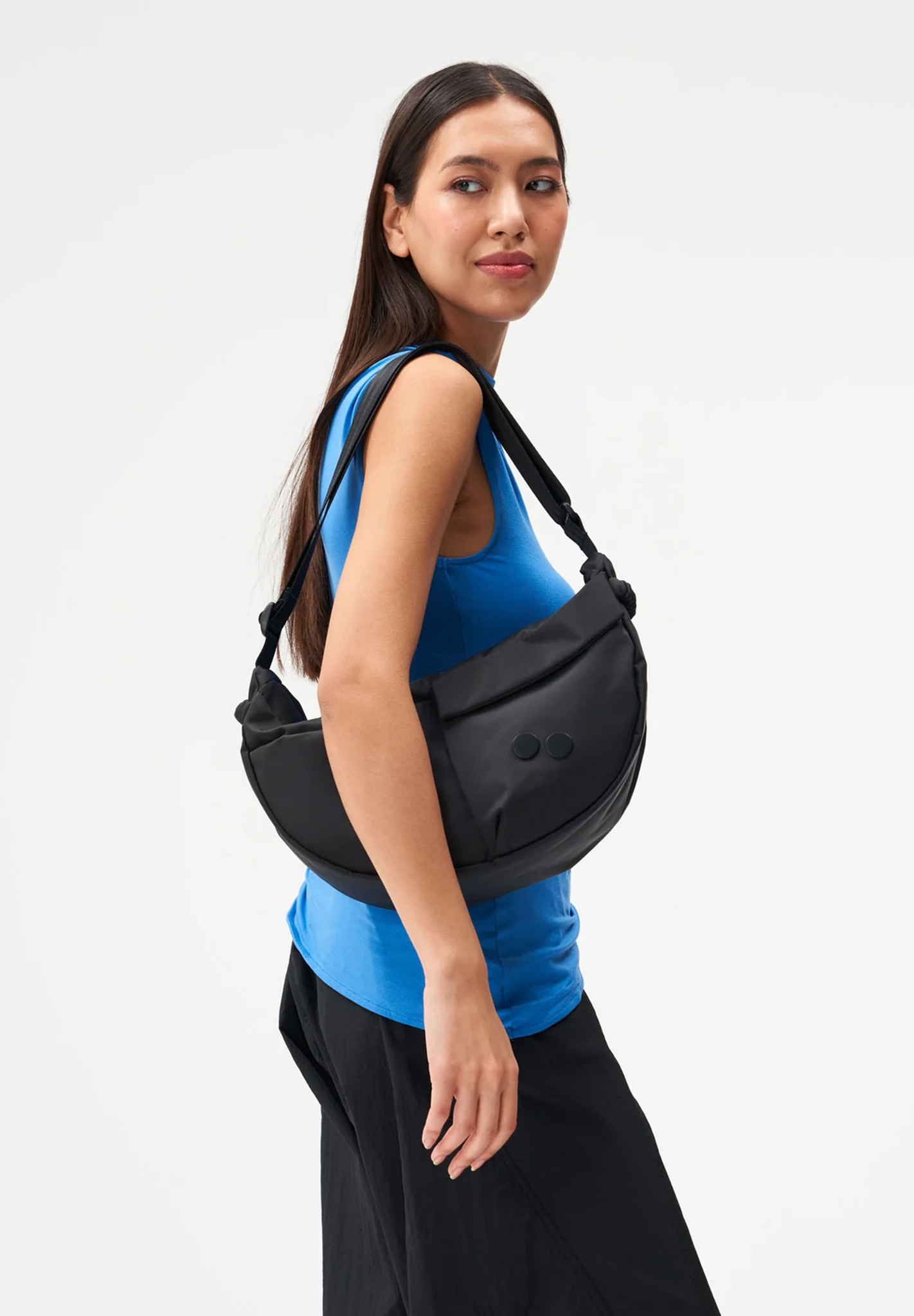 Schultertasche, Umhängetasche, Nylon, schwarz, tragbar