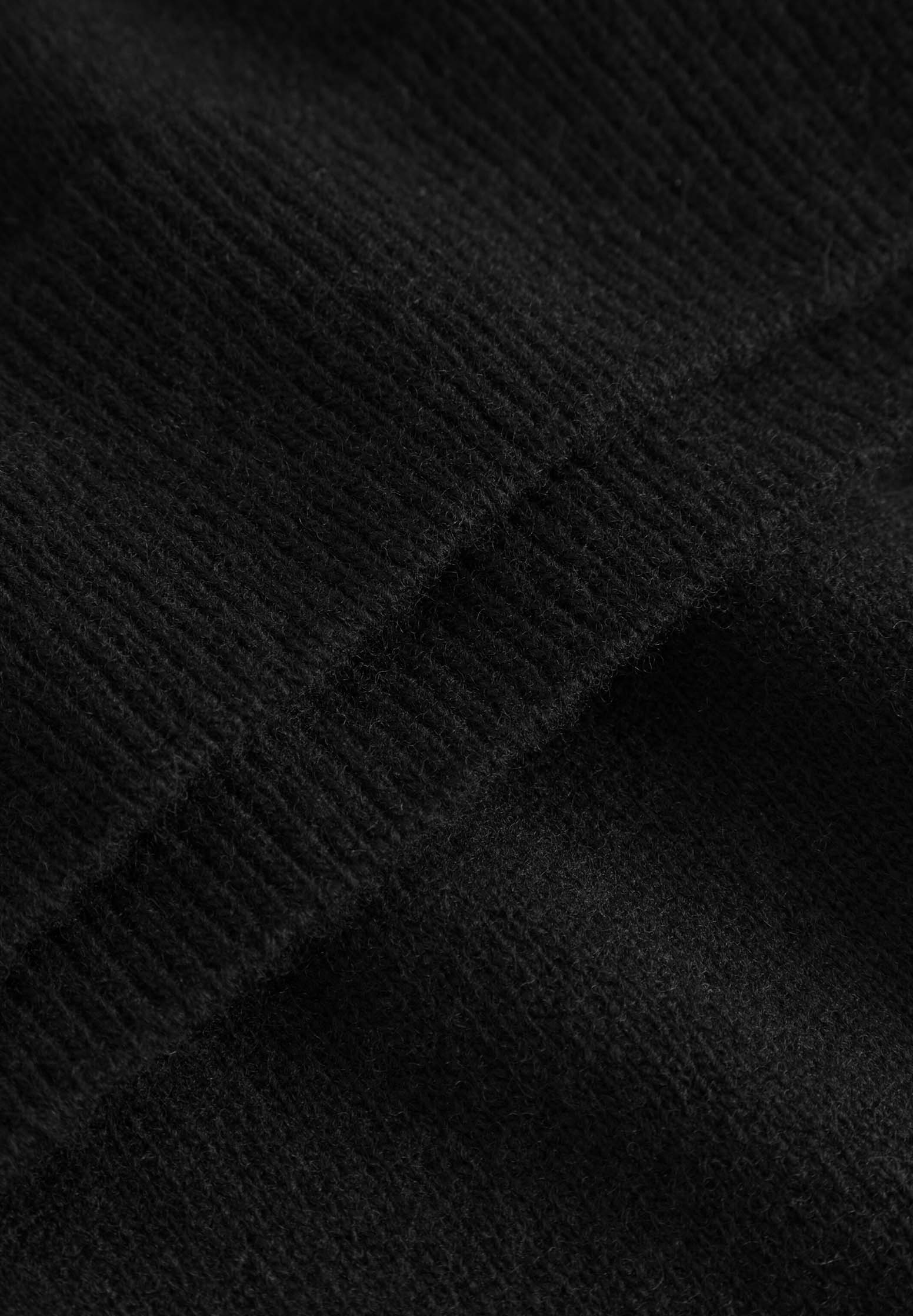 KNOWLEDGE COTTON APPAREL Lambswool Rollneck black jet S