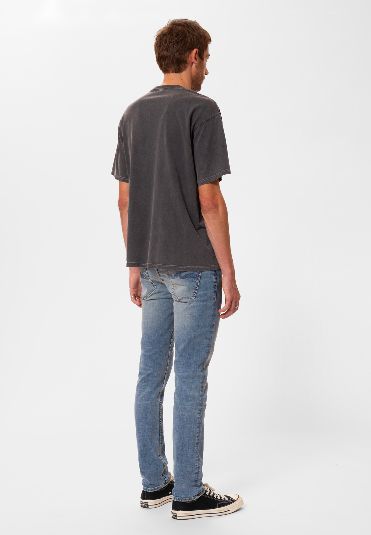 Hosen, T-shirt, Person, Stehend, Jeans