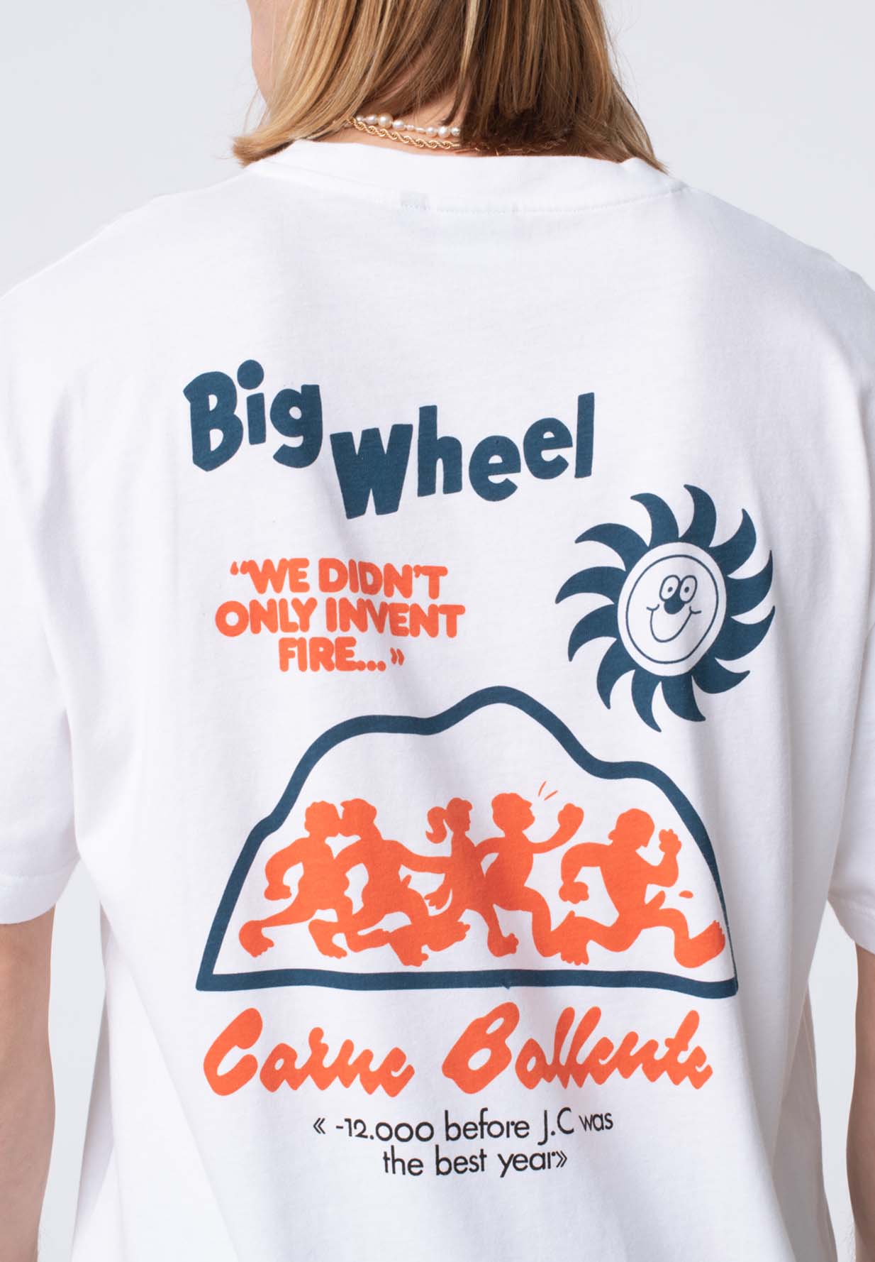 CARNE BOLLENTE T-Shirt Big Wheel white XL