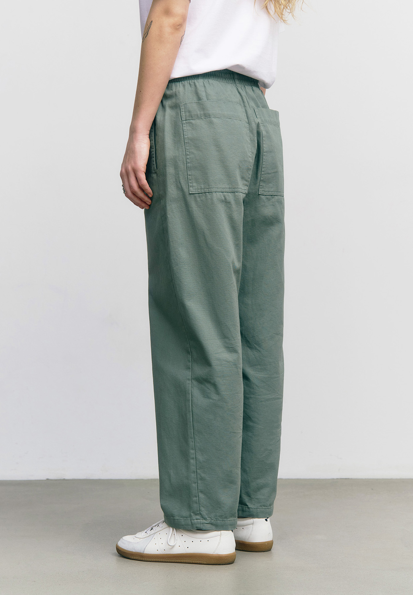 Hose, Pantalon, Große Taschen, Baumwollhose, Grün