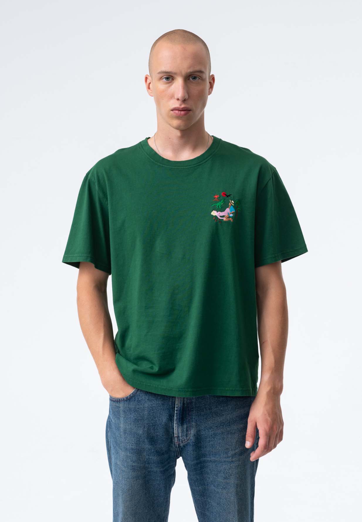 CARNE BOLLENTE T-shirt Exploring Jurassic green M
