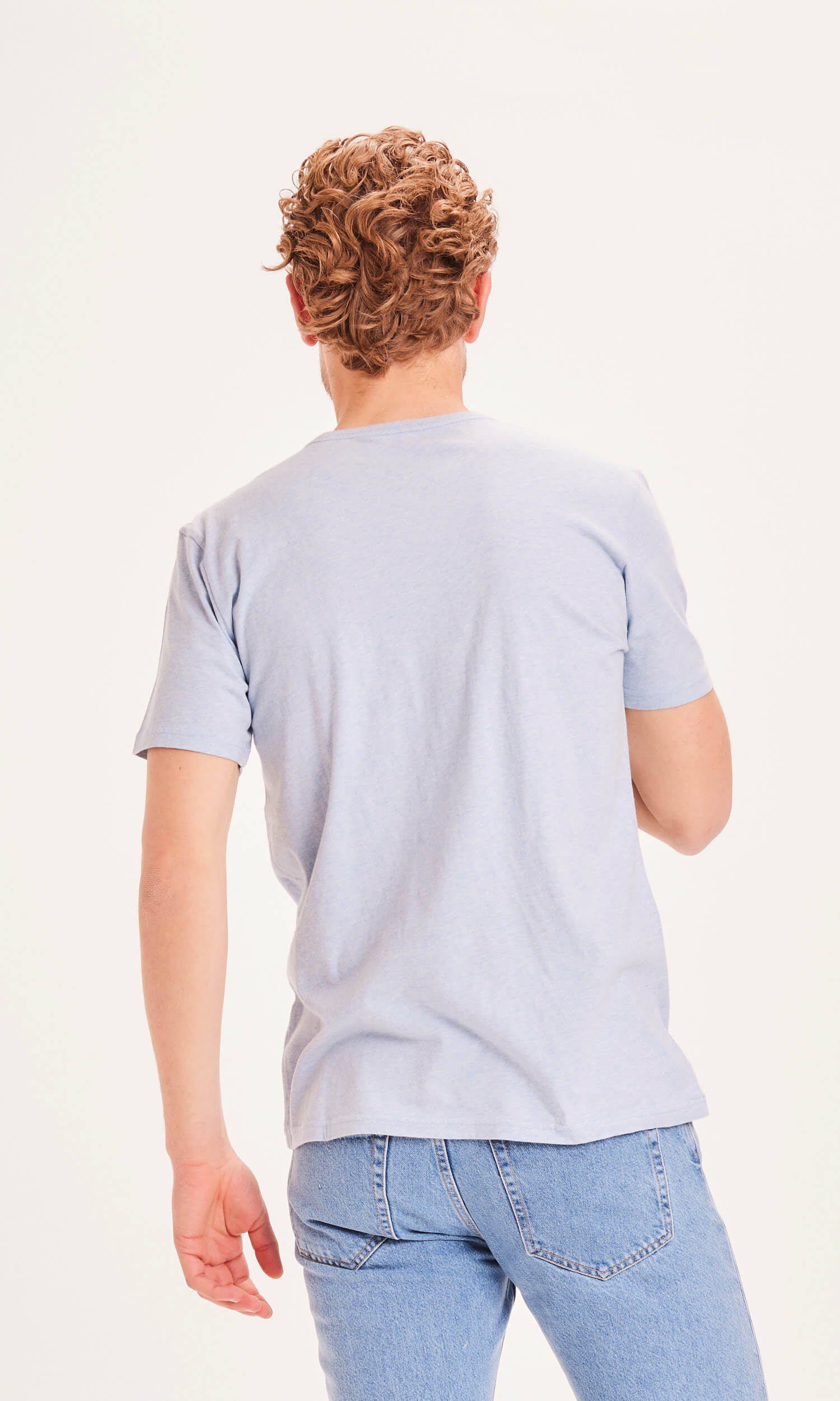KNOWLEDGECOTTON APPAREL T-Shirt Alder sky way melange KNOWLEDGECOTTON APPAREL T-Shirt Alder sky way melange