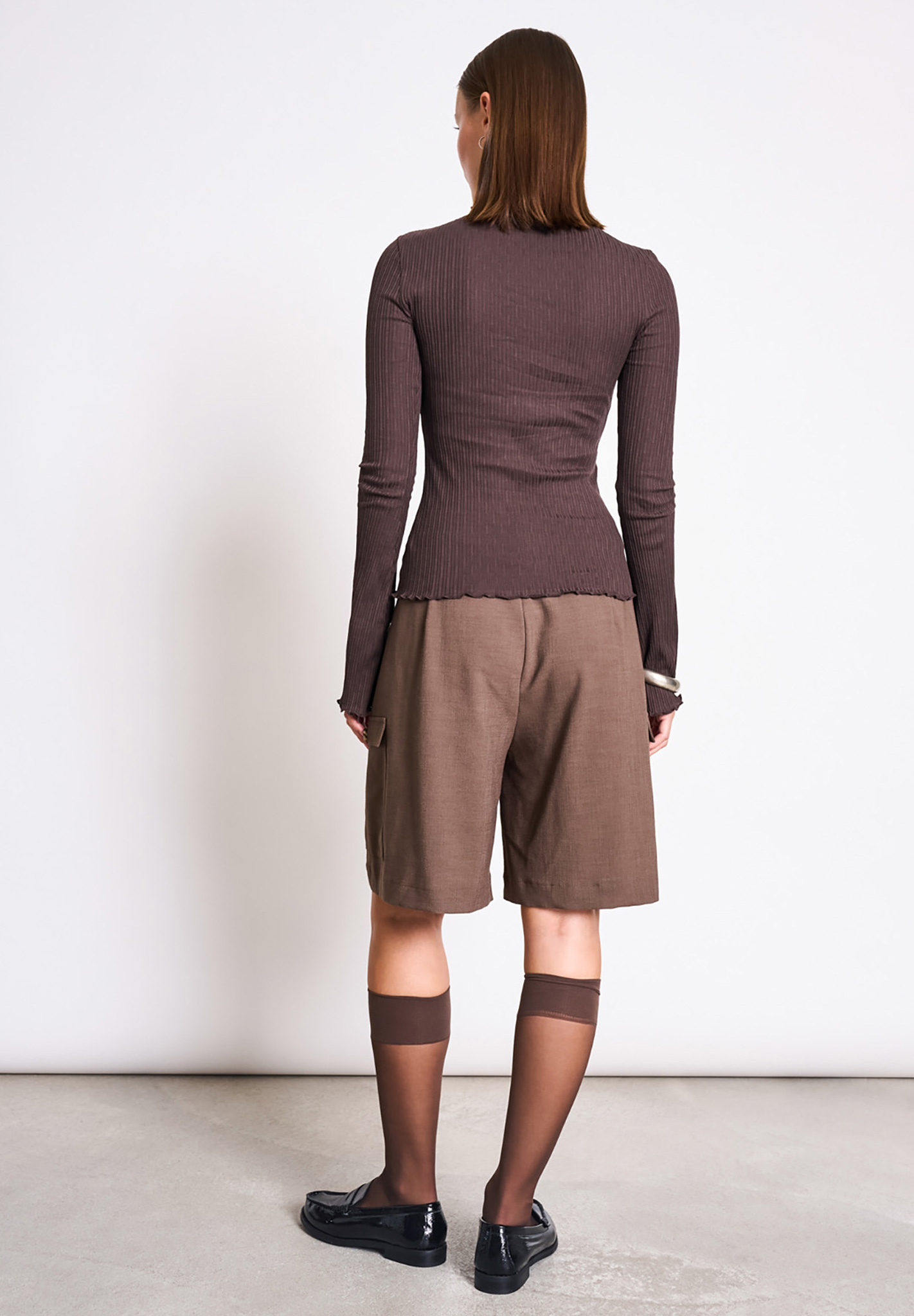 Langarm, Kurze Hosen, Rock, Mantel, Person