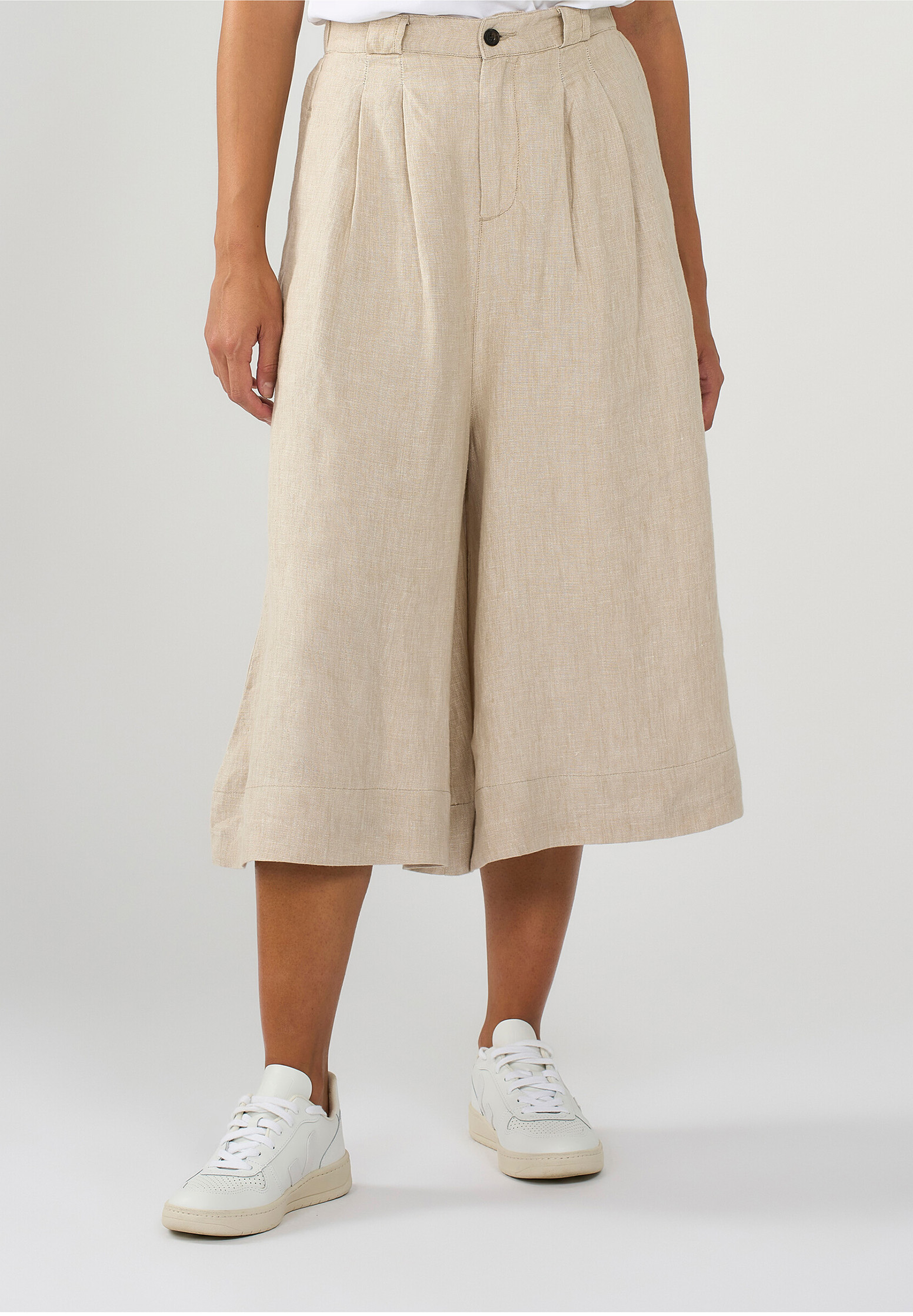 KNOWLEDGECOTTON APPAREL High-Rise Culotte Eve light feather gray M